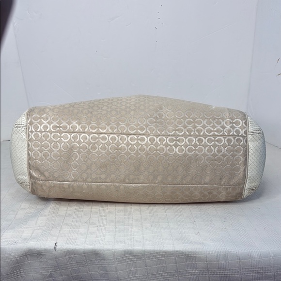 Coach Beige Signature Tote Bag - Picture 5 of 10